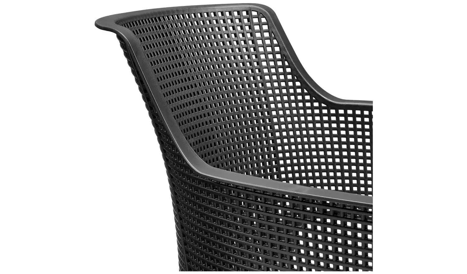 Keter Elisa Set of 6 Plastic Garden Chairs - Graphite