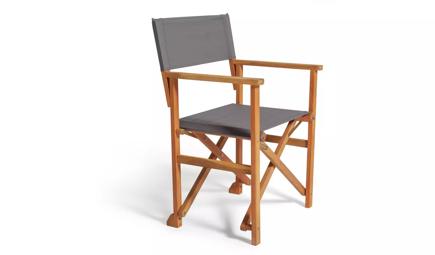 Habitat Folding Wooden Garden Director Chair - Charcoal