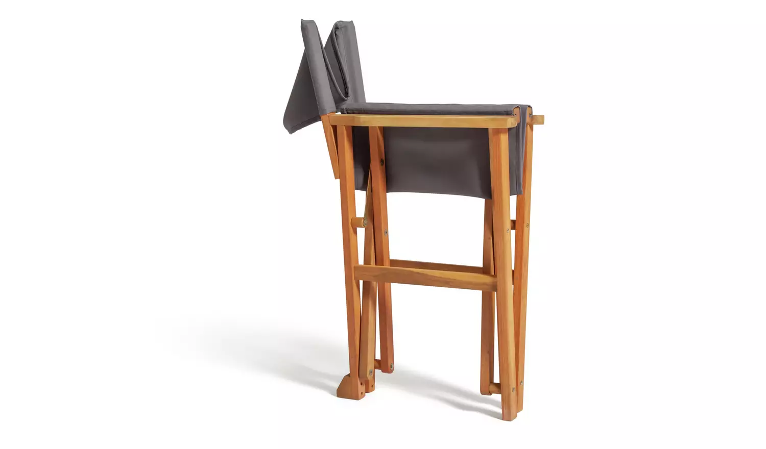 Habitat Folding Wooden Garden Director Chair - Charcoal