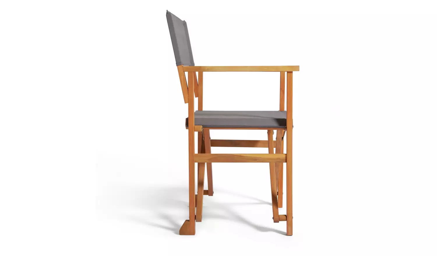 Habitat Folding Wooden Garden Director Chair - Charcoal