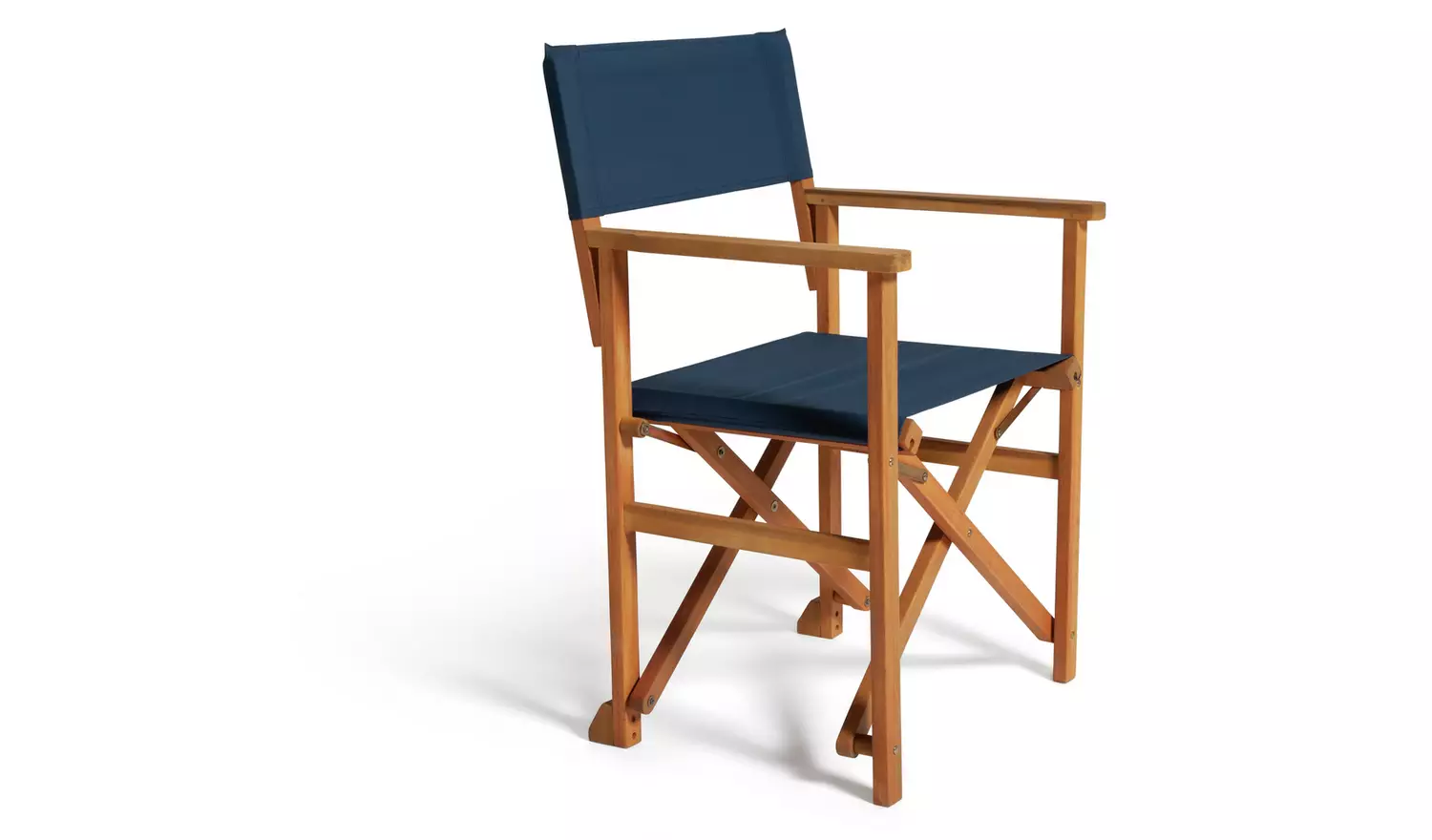 Habitat Folding Wooden Garden Director Chair - Blue