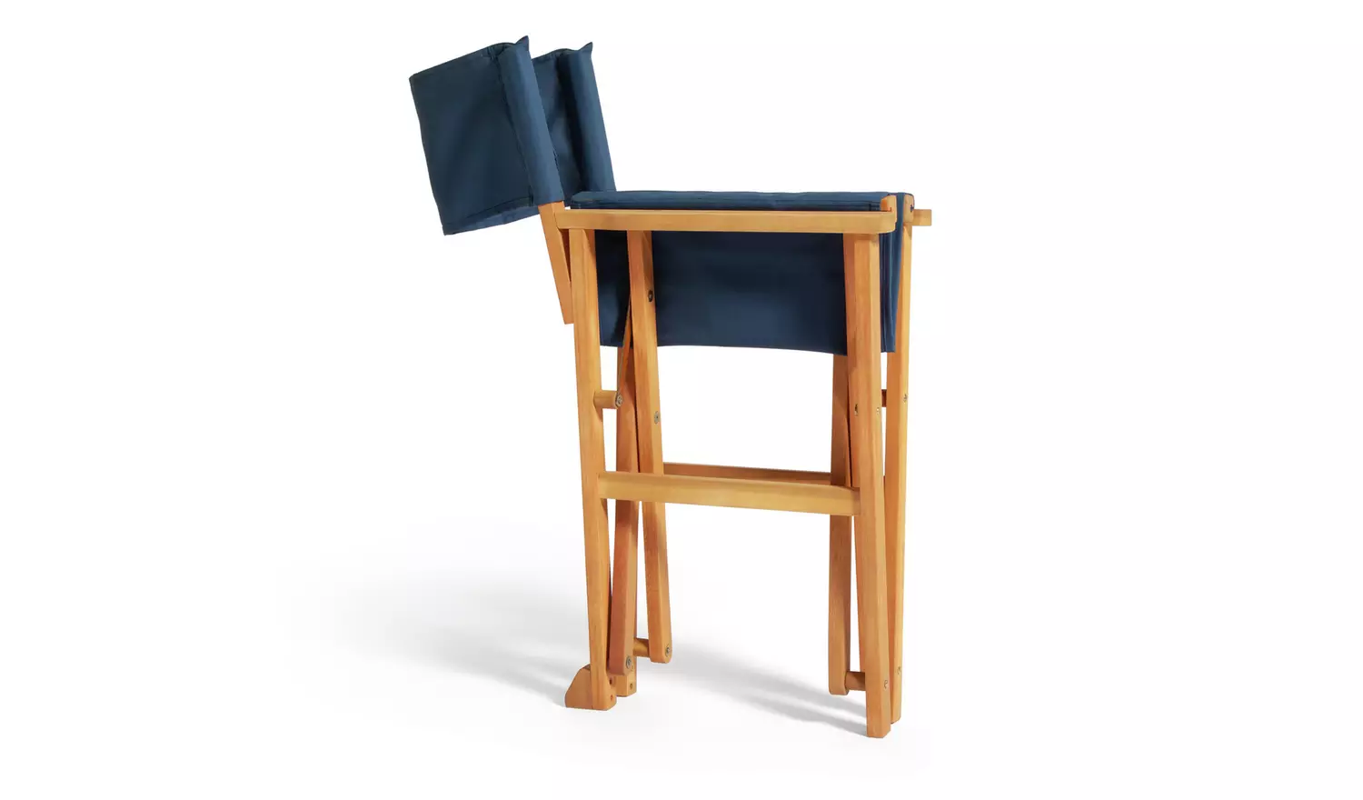 Habitat Folding Wooden Garden Director Chair - Blue