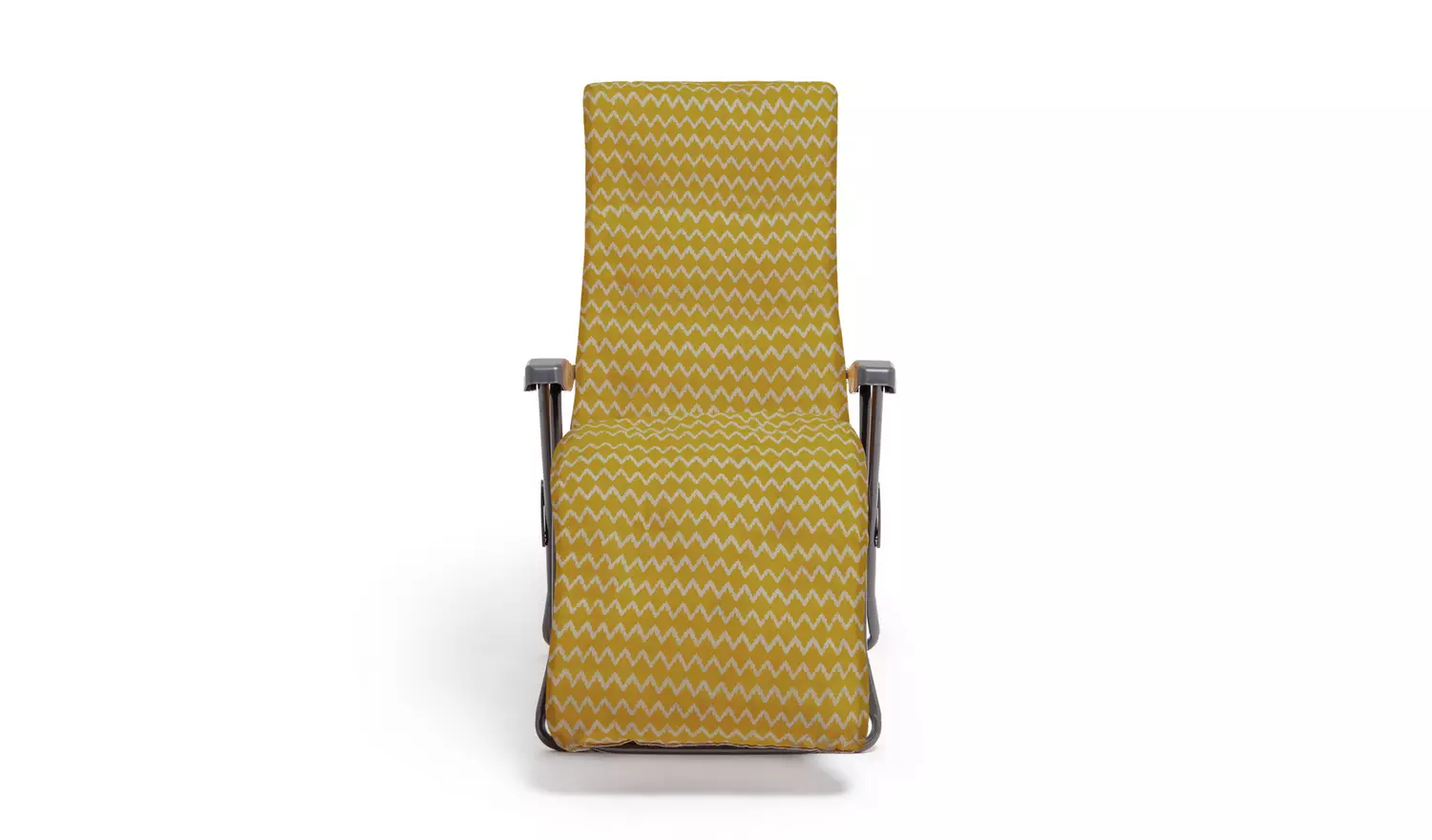 Argos Home Folding Metal Sun Lounger - Yellow