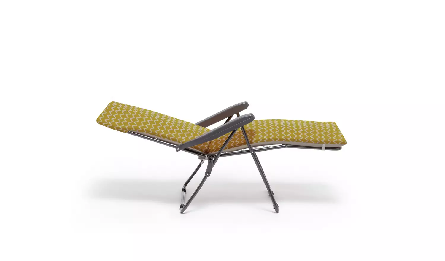 Argos Home Folding Metal Sun Lounger - Yellow