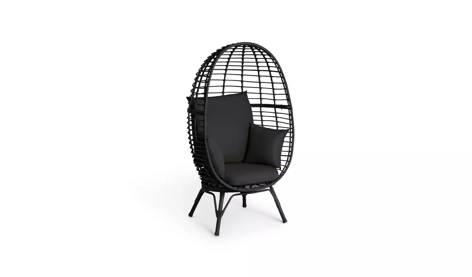 Habitat Kora Rattan Effect Garden Egg Chair - Black