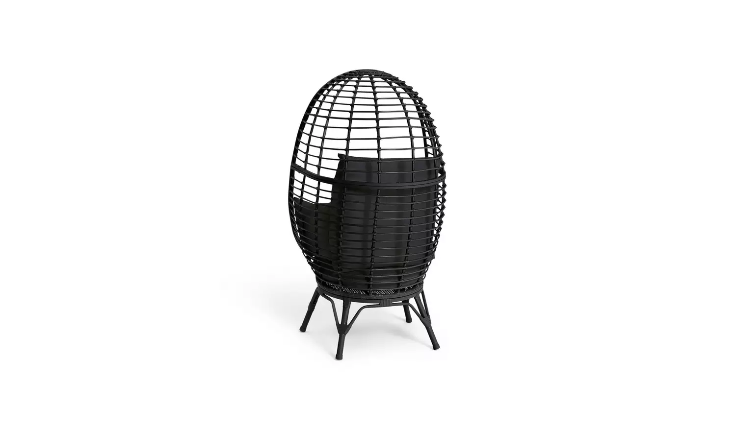 Habitat Kora Rattan Effect Garden Egg Chair - Black