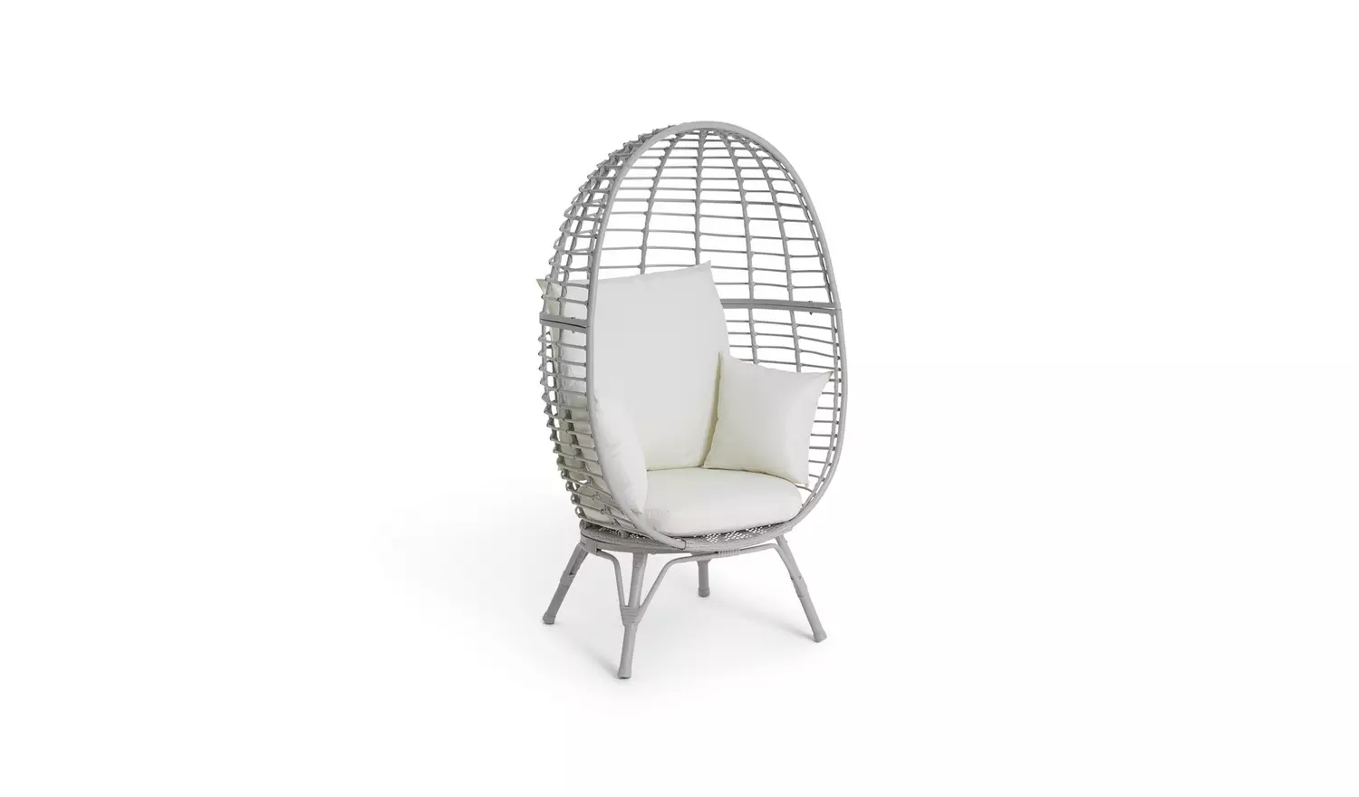 Habitat Kora Rattan Effect Garden Egg Chair - Grey