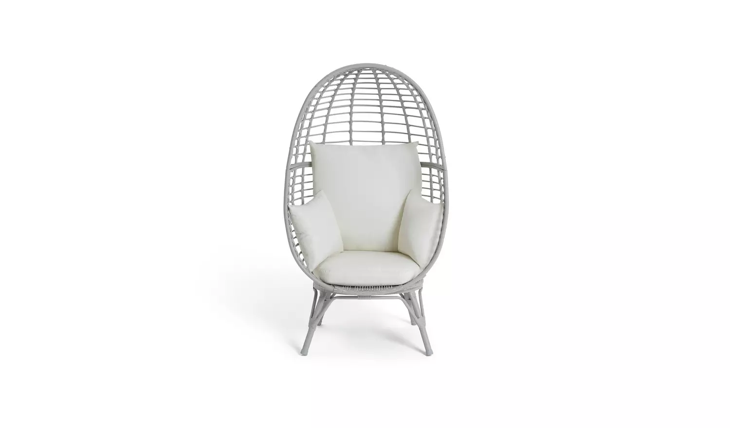 Habitat Kora Rattan Effect Garden Egg Chair - Grey