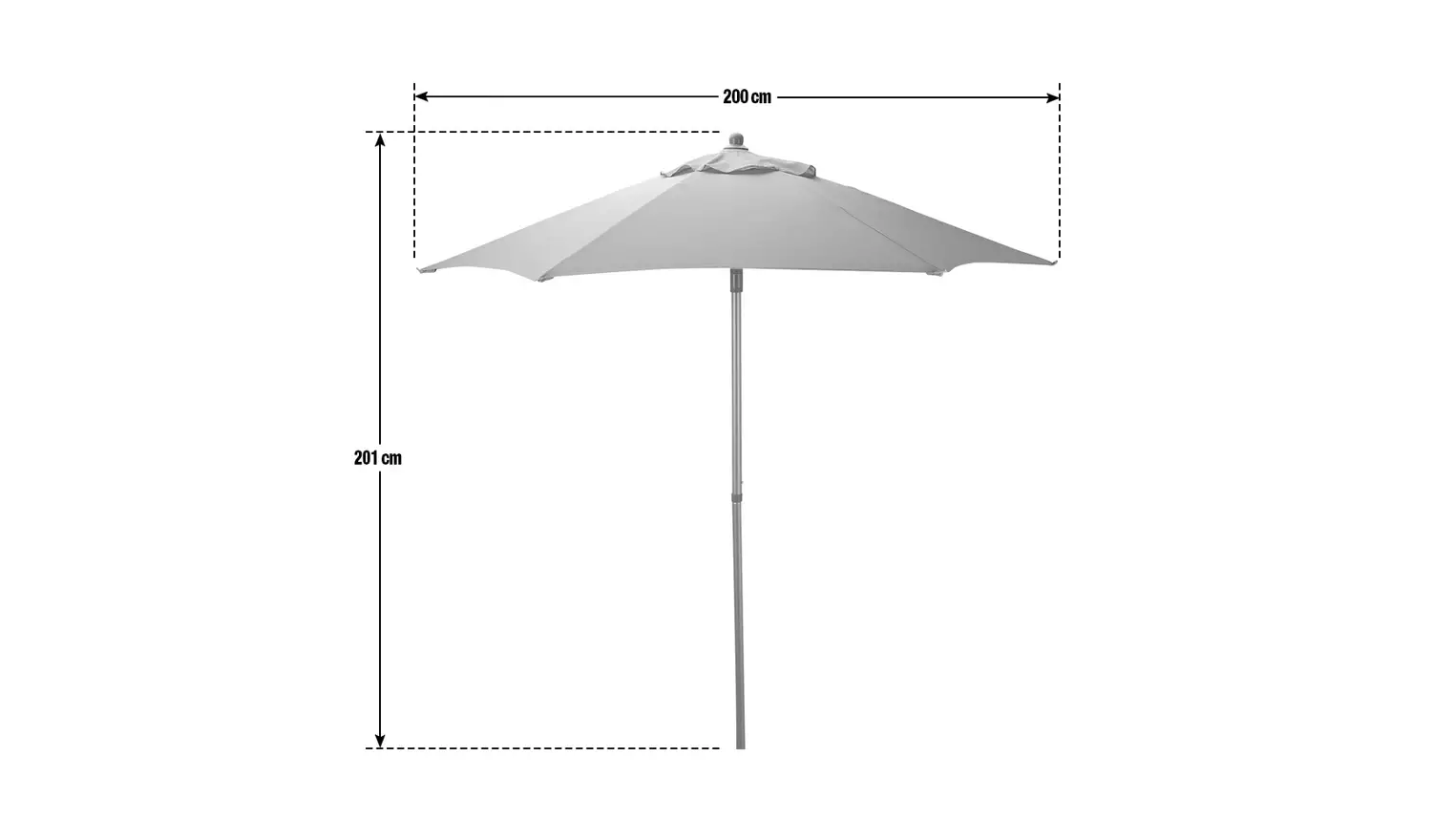 Argos Home 2m Garden Parasol - Cream