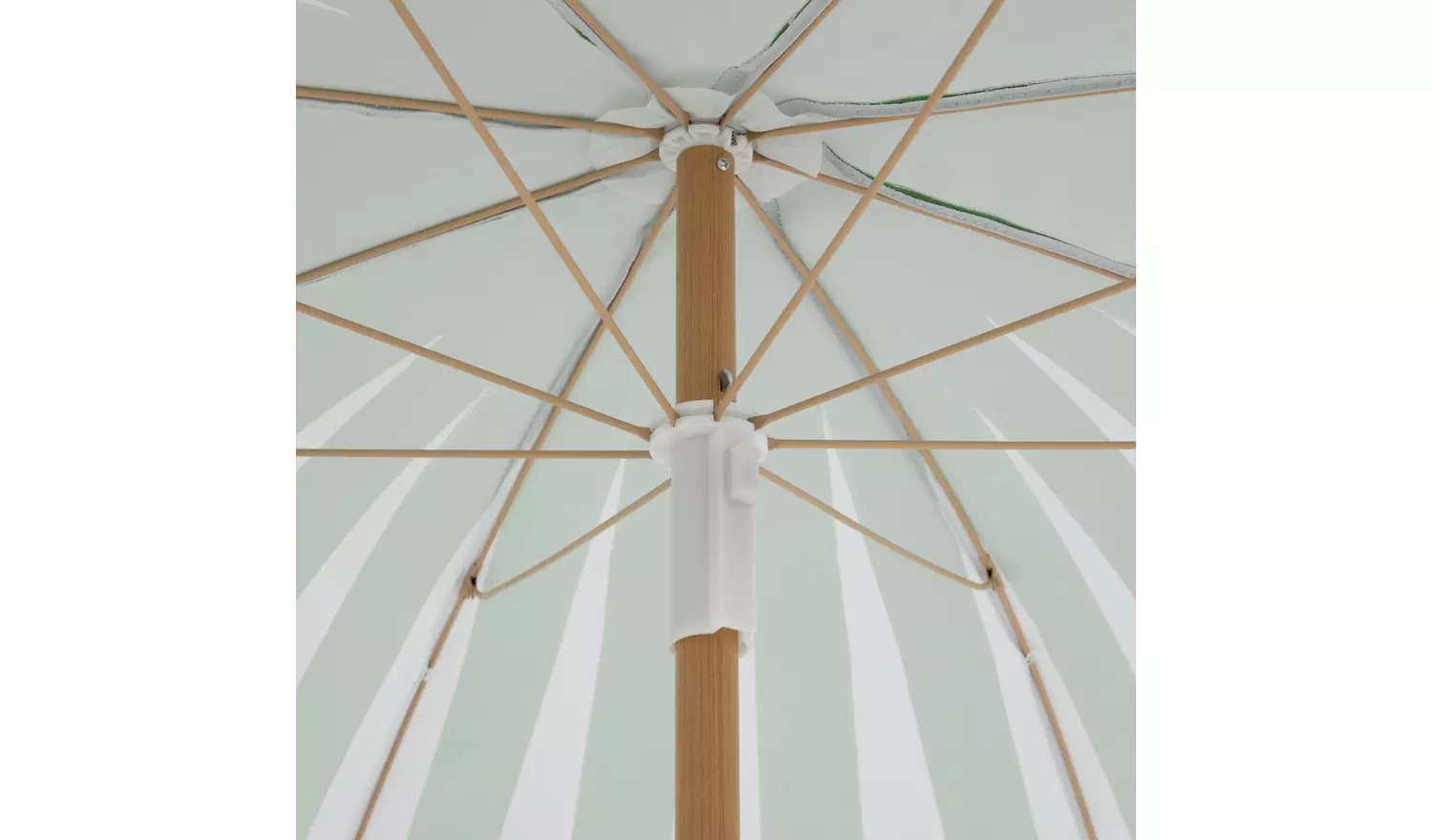 Habitat Sunbeam 1.6m Garden Parasol - Green & White