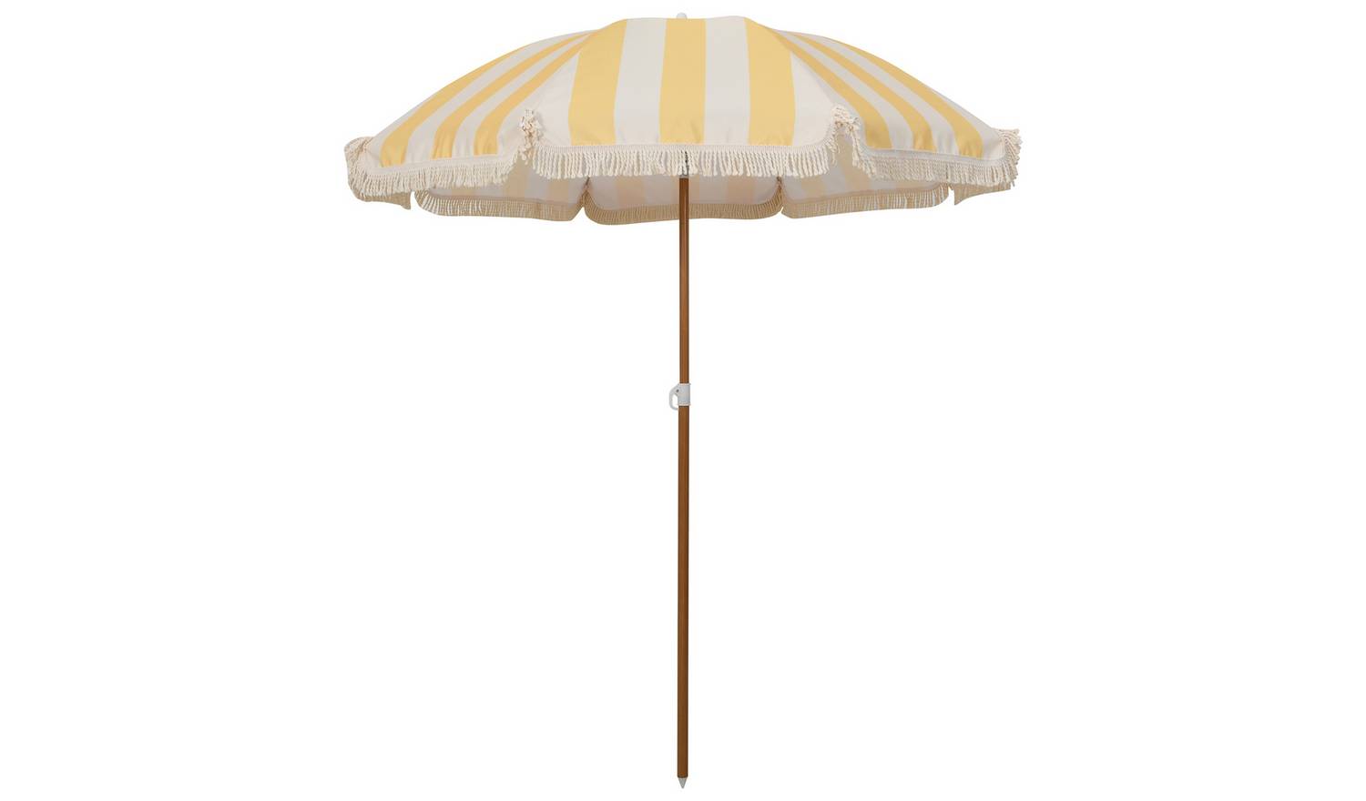 Argos Home 1.6m Tilting Garden Parasol - Yellow & White