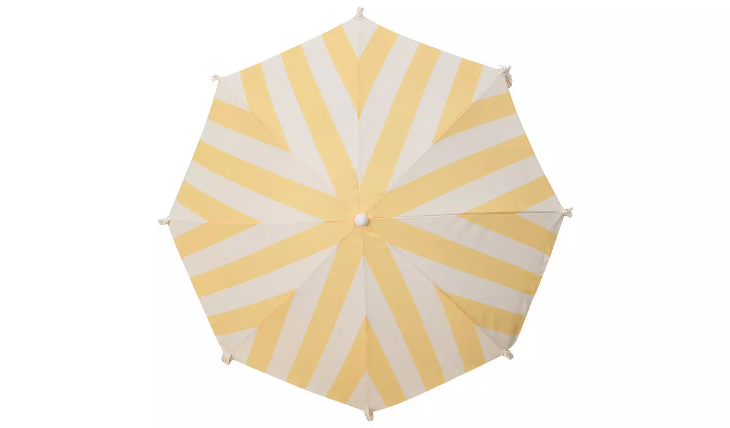 Argos Home 1.6m Tilting Garden Parasol - Yellow & White