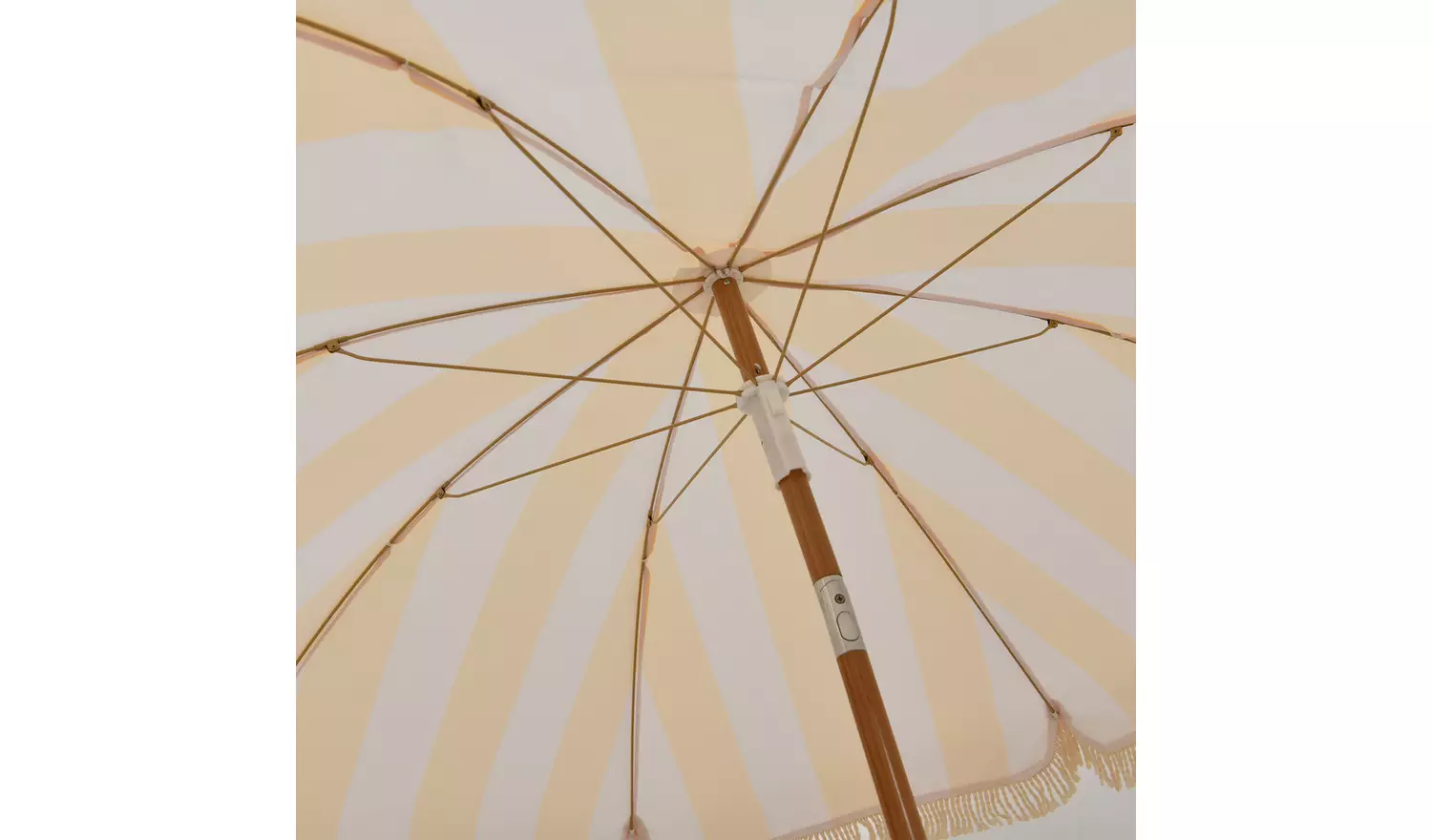 Argos Home 1.6m Tilting Garden Parasol - Yellow & White