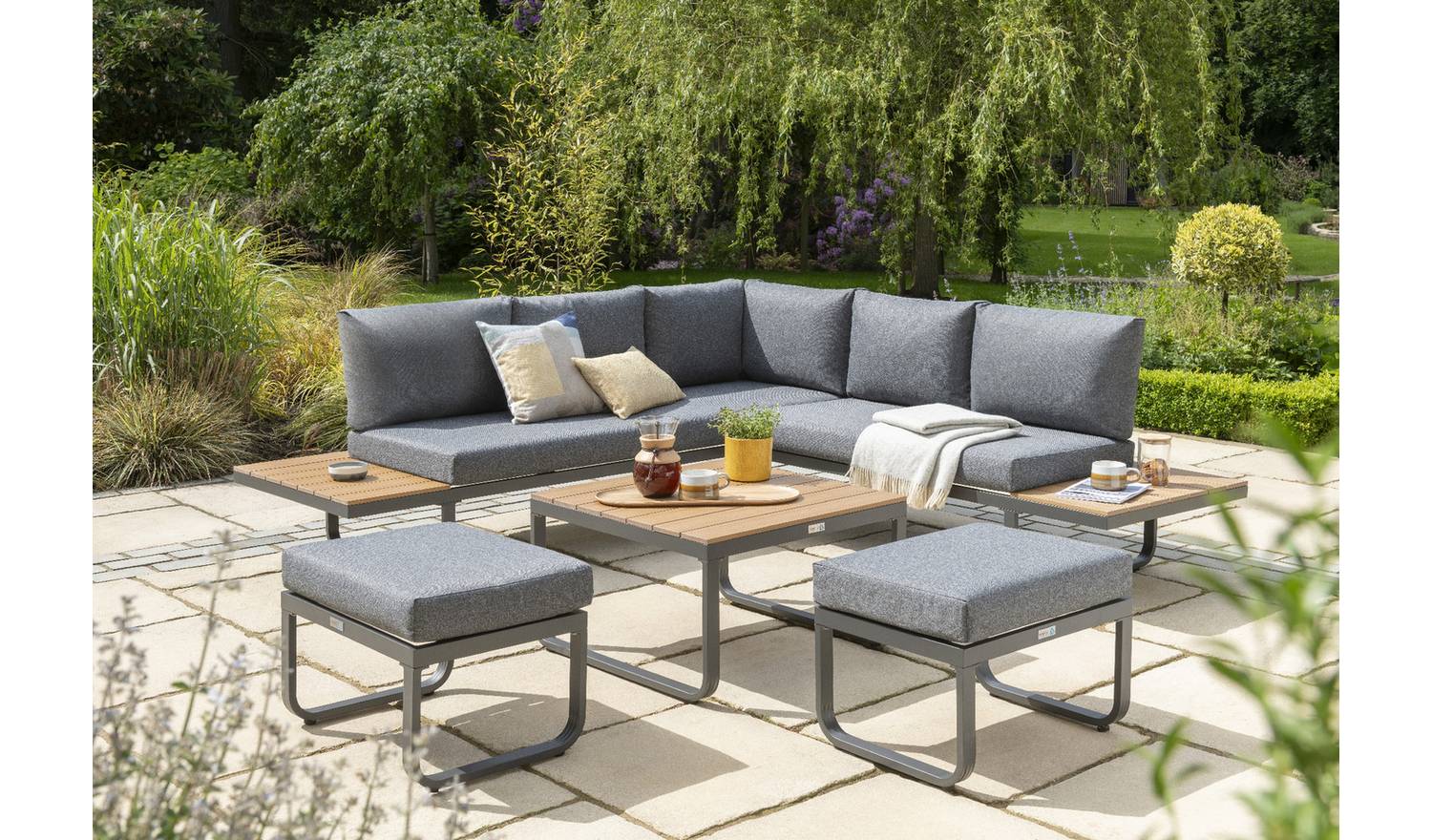 Norfolk Leisure Billingford 7 Seater Garden Corner Sofa Set