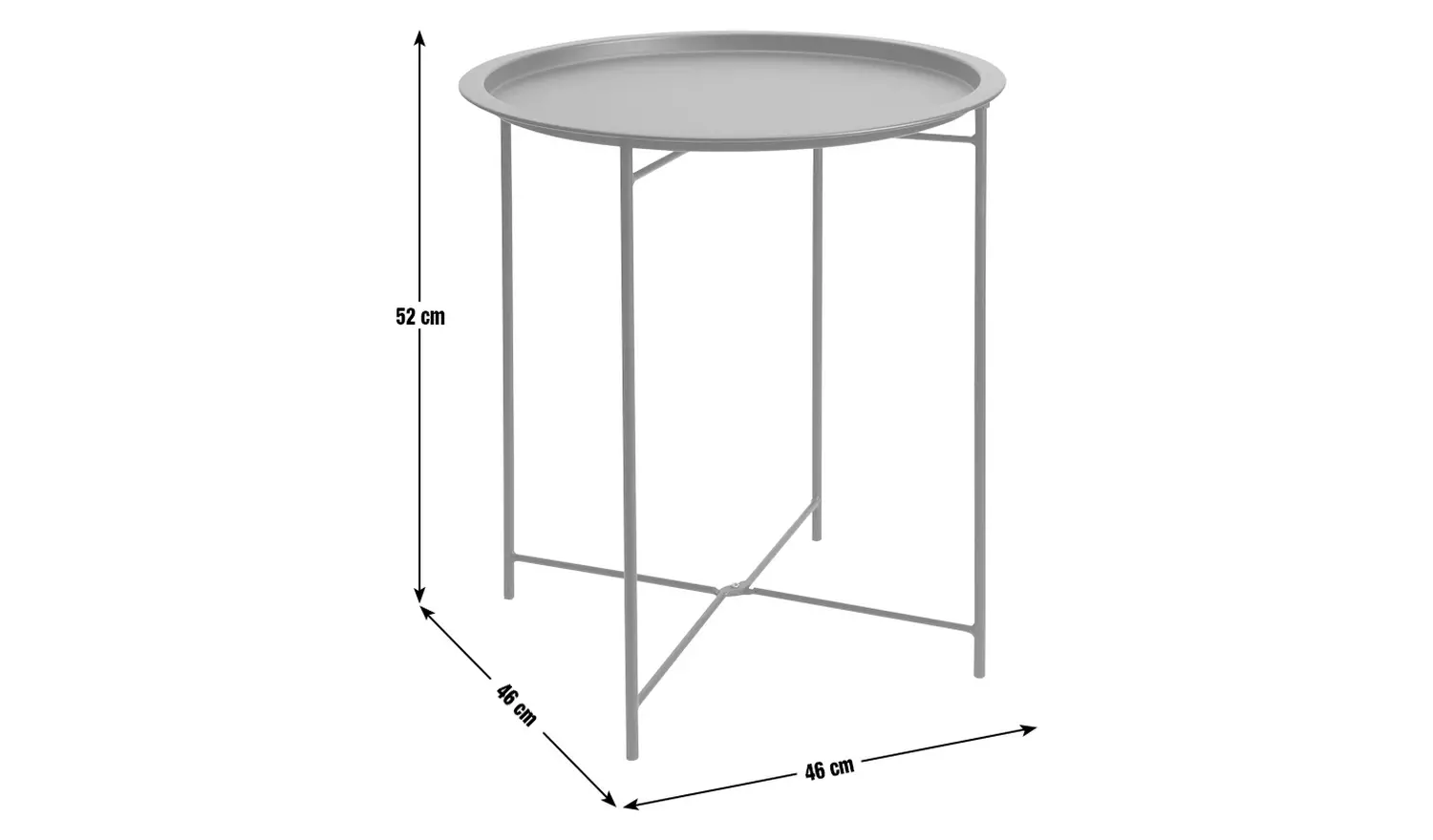 Habitat Pula Folding Metal Garden Side Table - Orange