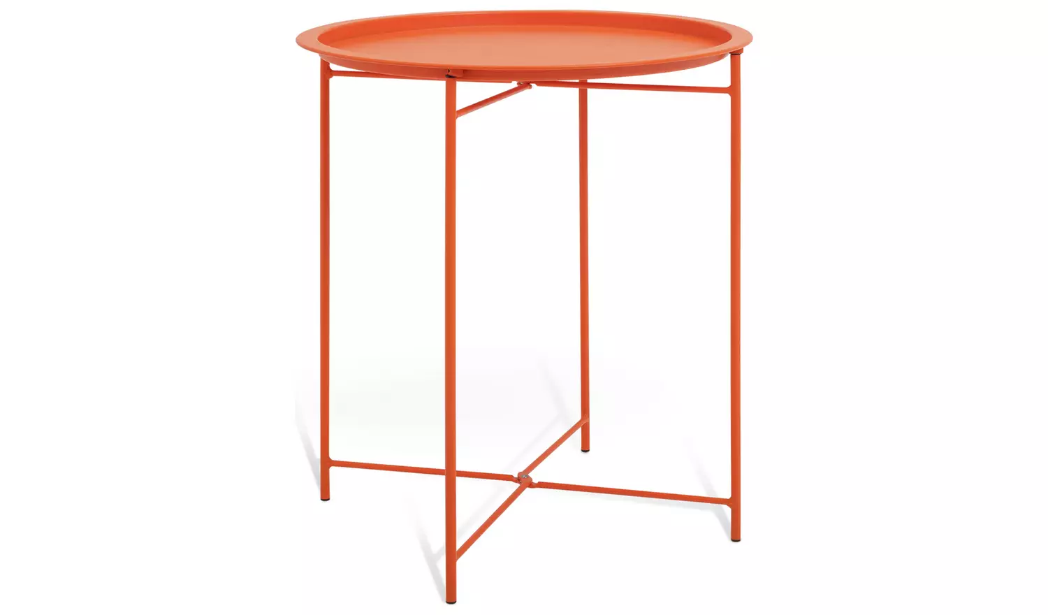 Habitat Pula Folding Metal Garden Side Table - Orange