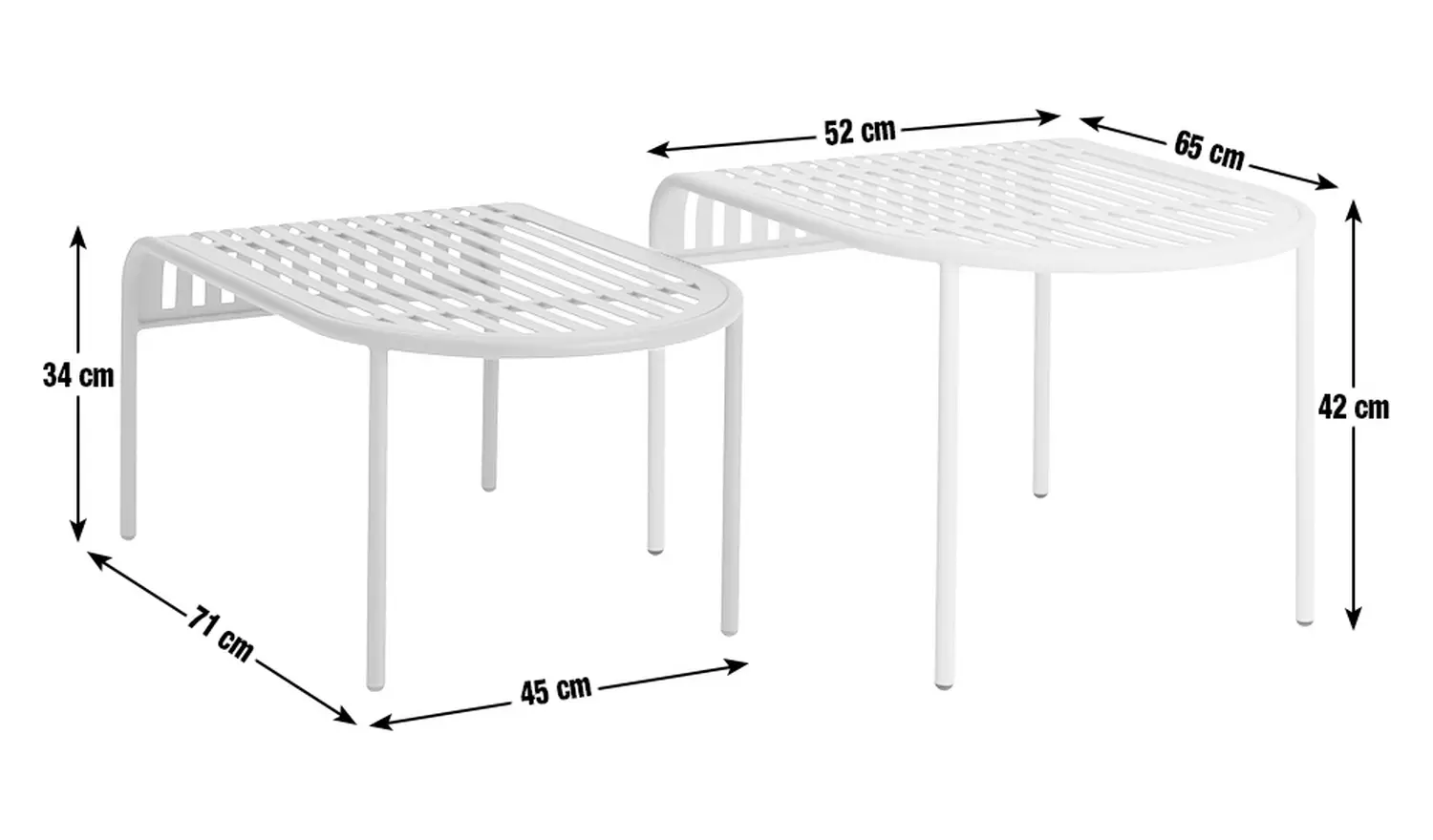 Habitat 60 Lucinda Metal Nesting Garden Tables - Yellow