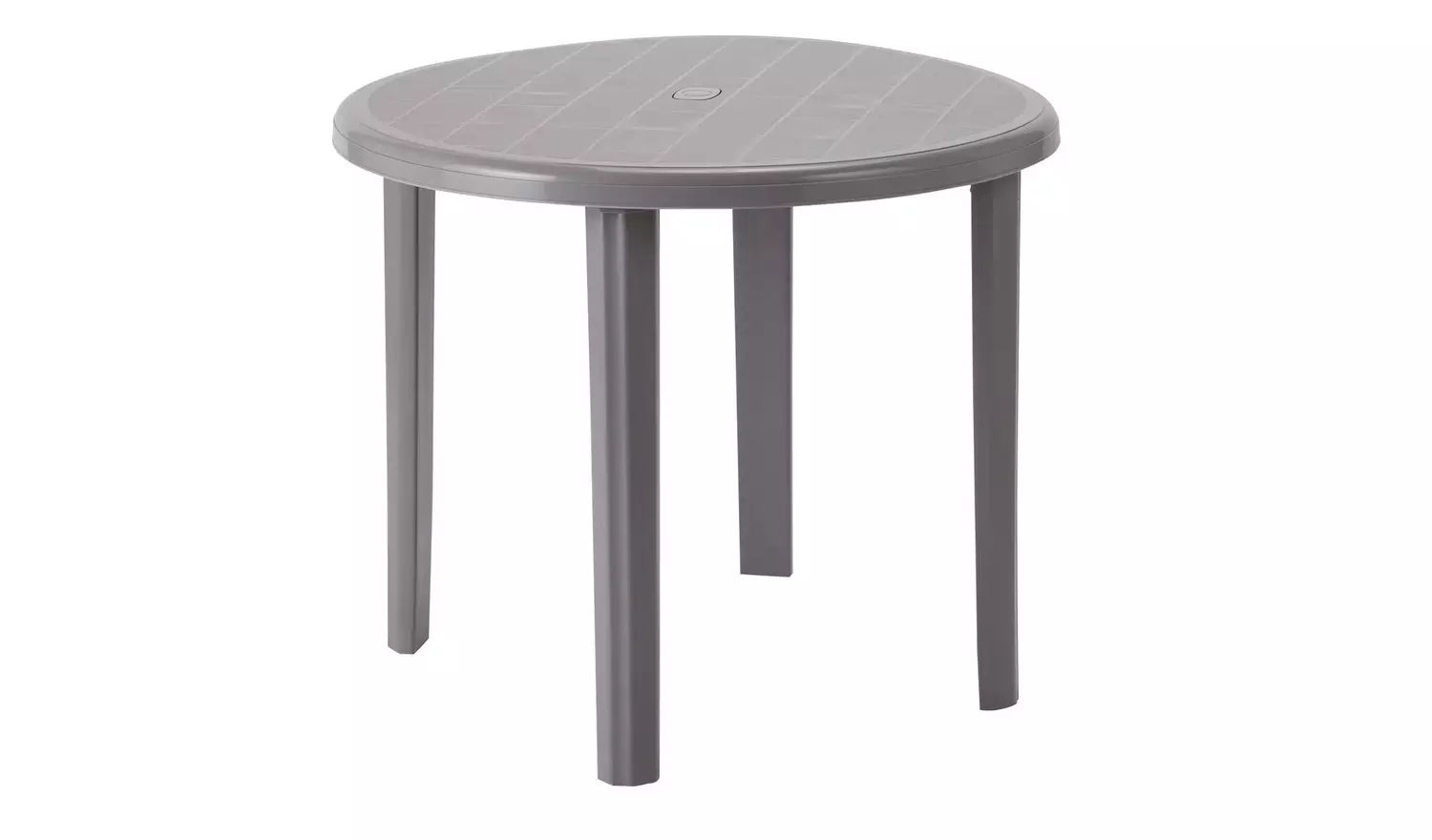 Argos Home 4 Seater Round Plastic Garden Table - Grey