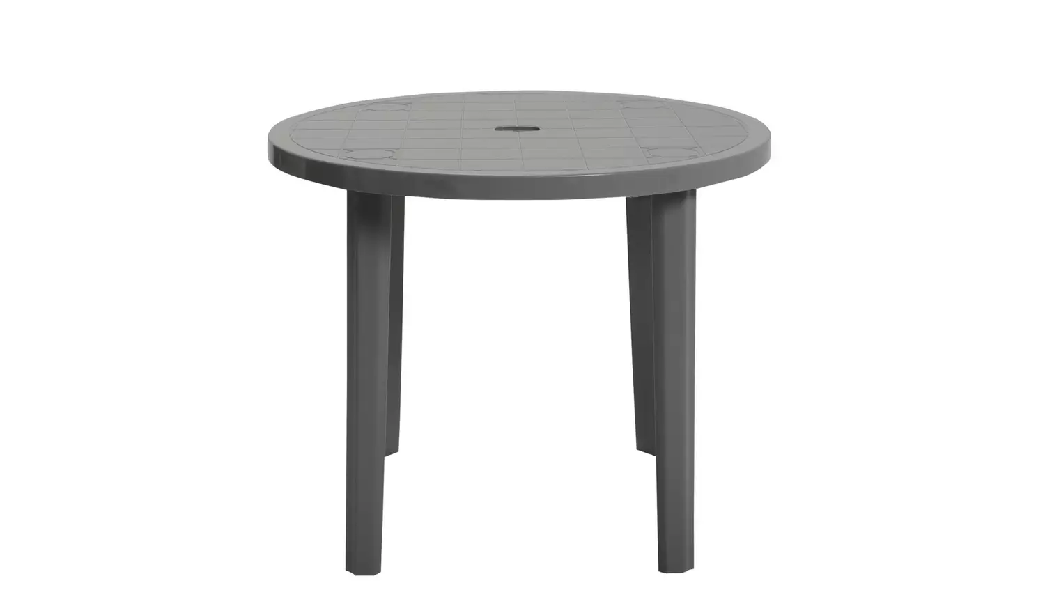 Argos Home 4 Seater Round Plastic Garden Table - Grey