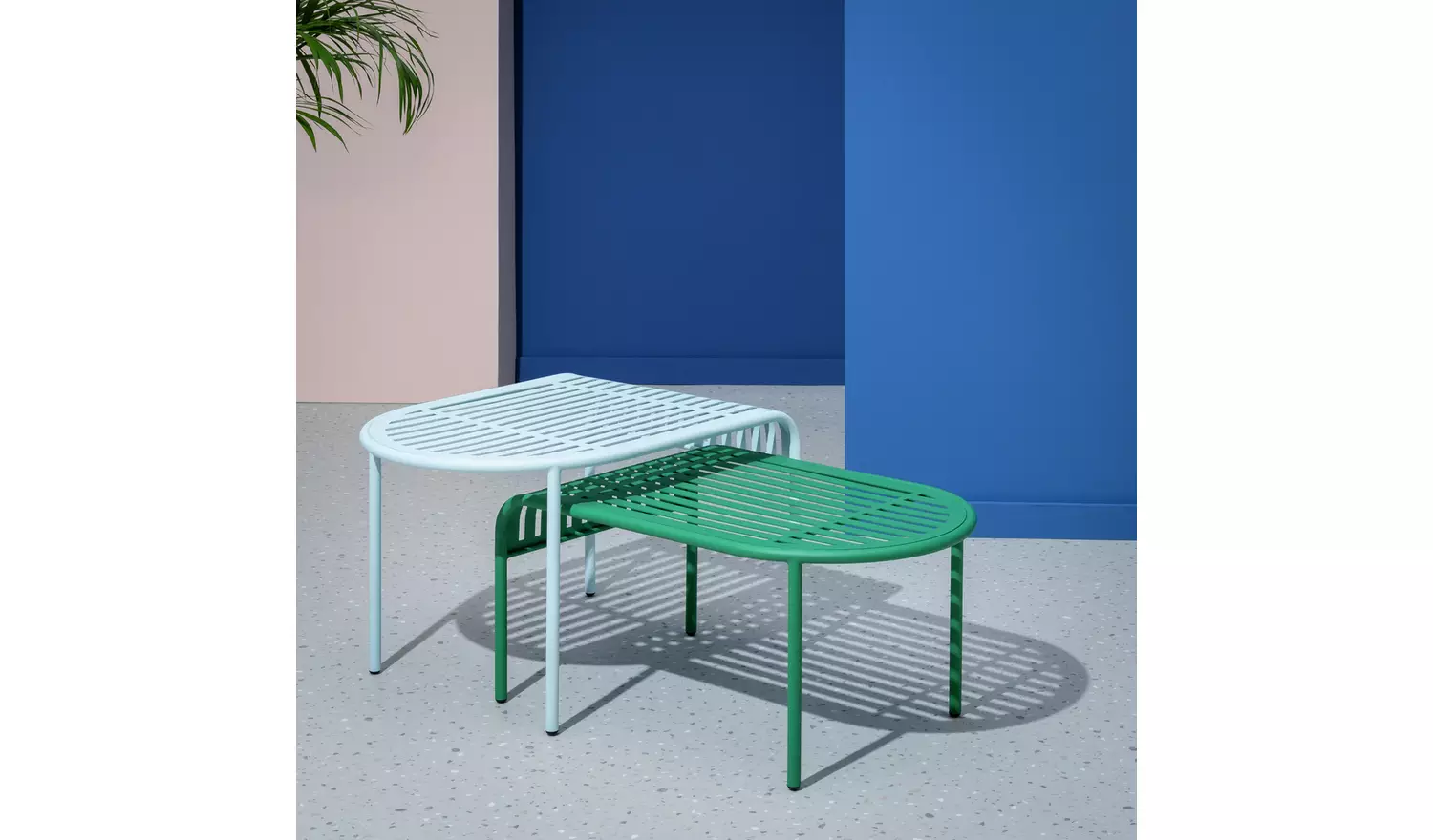 Habitat 60 Lucinda Metal Nesting Garden Tables -Blue & Green