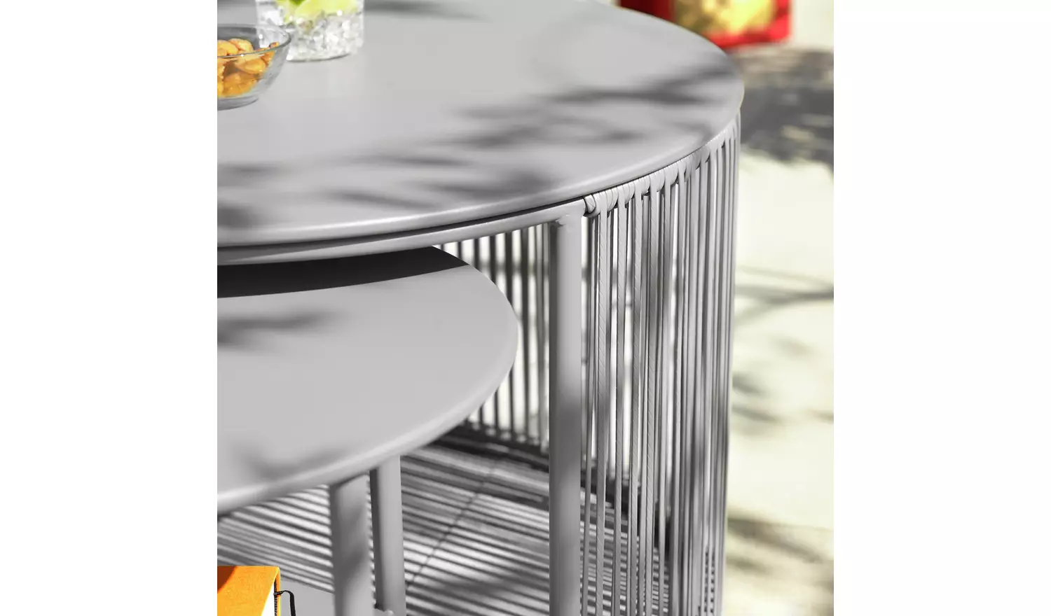 Habitat Ipanema Metal Garden Coffee Table - Grey