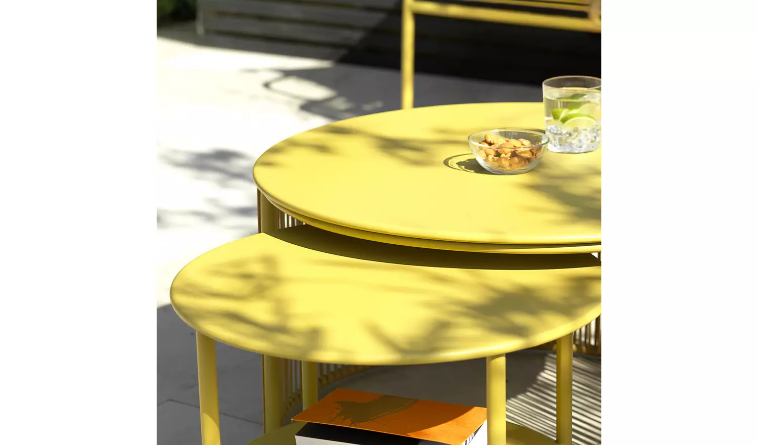 Habitat Ipanema Metal Garden Coffee Table - Yellow
