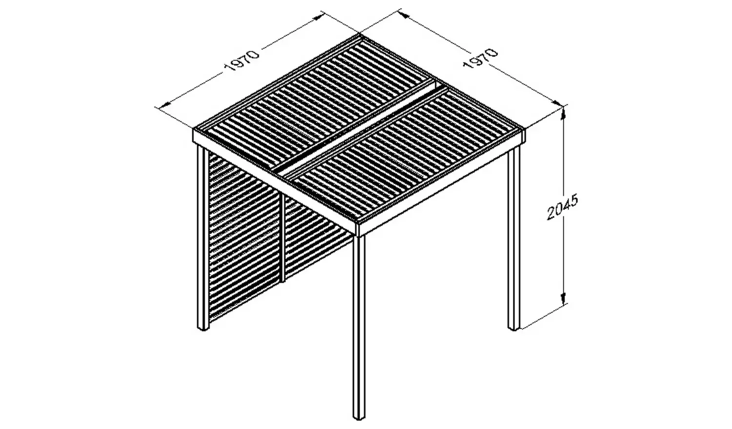 Forest Garden Modular Pergola with Side Panel