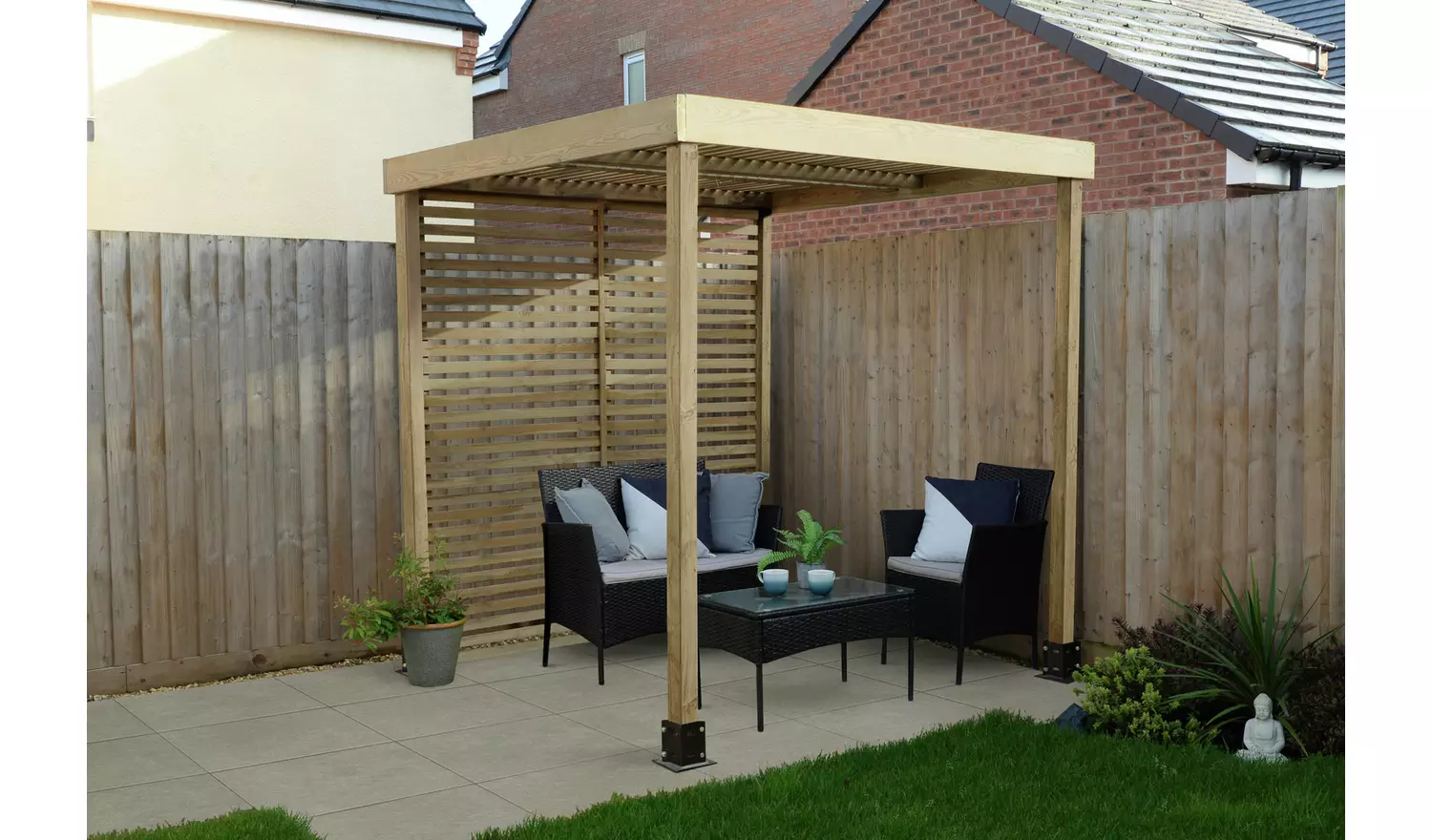 Forest Garden Modular Pergola with Side Panel