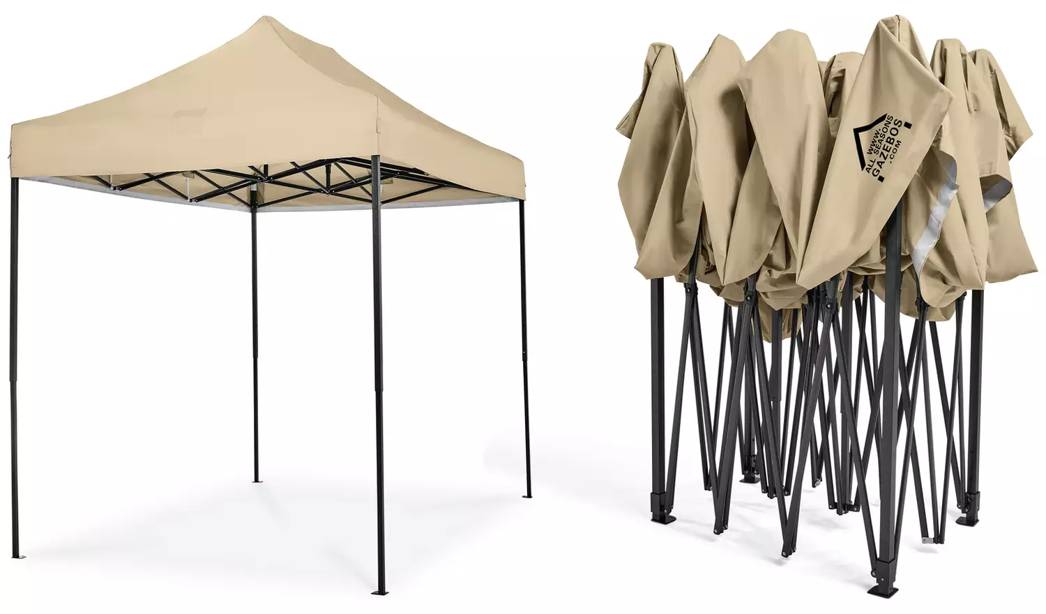 All Seasons 3m x 2m Pop Up Garden Gazebo - Beige