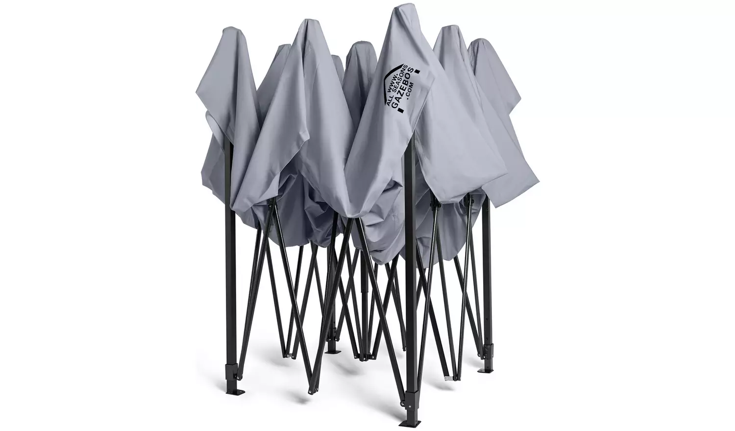 All Seasons 3m x 3m Pop Up Garden Gazebo - Metallic Grey