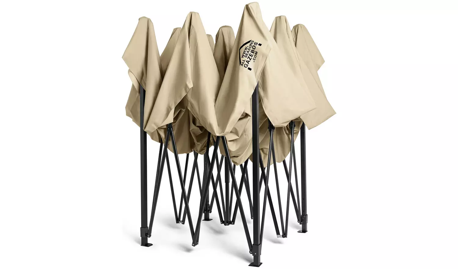 All Seasons 3m x 3m Pop Up Garden Gazebo - Beige