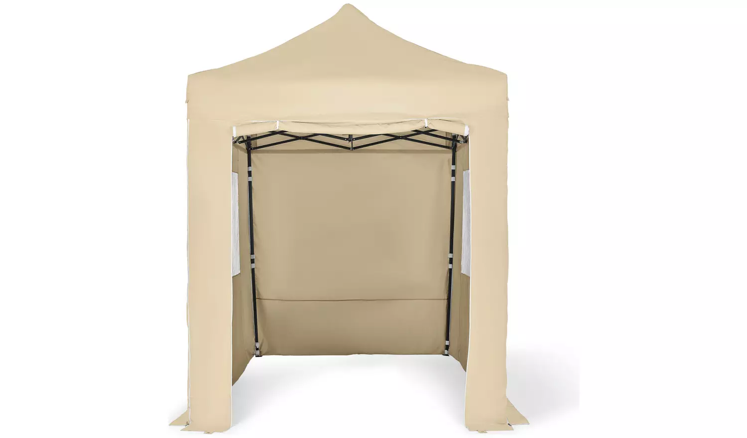 All Seasons 3m x 2m Pop Up Garden Gazebo & Side Panels-Beige