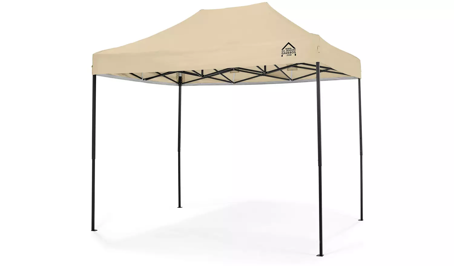 All Seasons 3m x 2m Pop Up Garden Gazebo & Side Panels-Beige