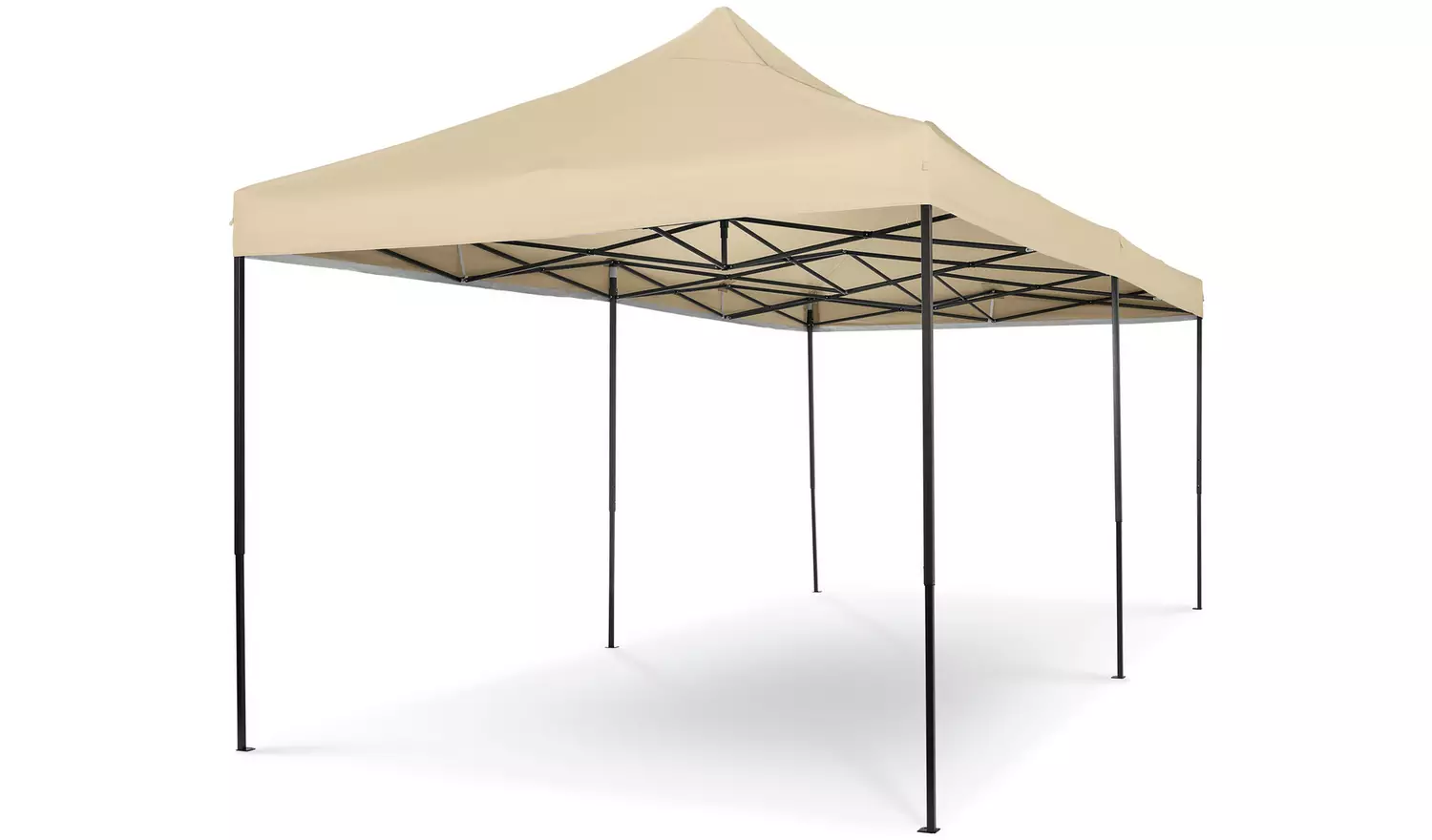 All Seasons 3m x 6m Pop Up Garden Gazebo & Side Panels-Beige