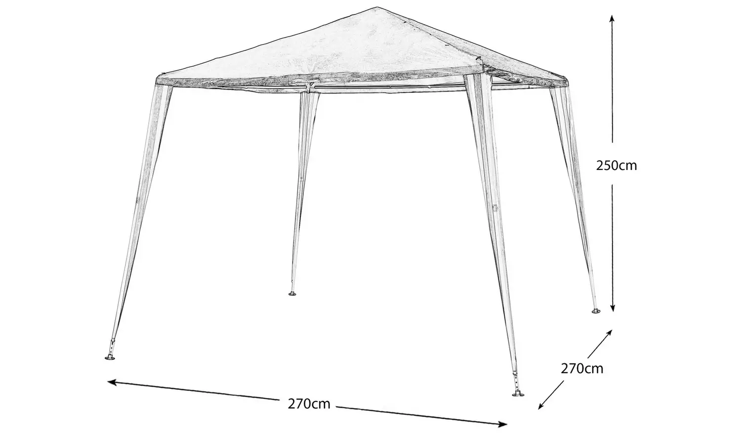 Argos Home 2.7m x 2.7m Garden Gazebo - Green