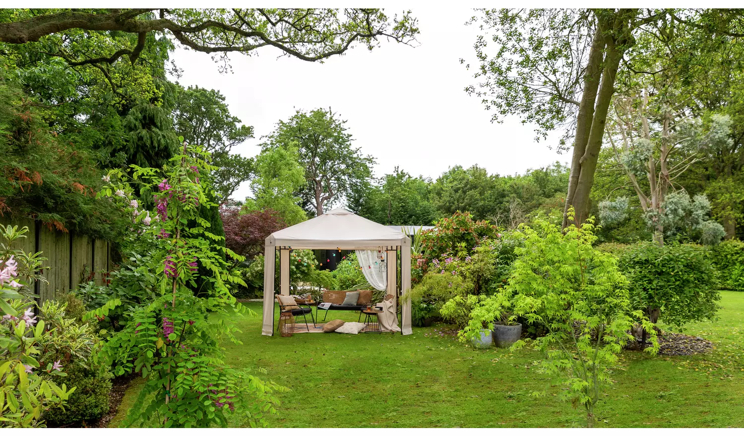 Argos Home 3m x 3m Garden Gazebo - Cream