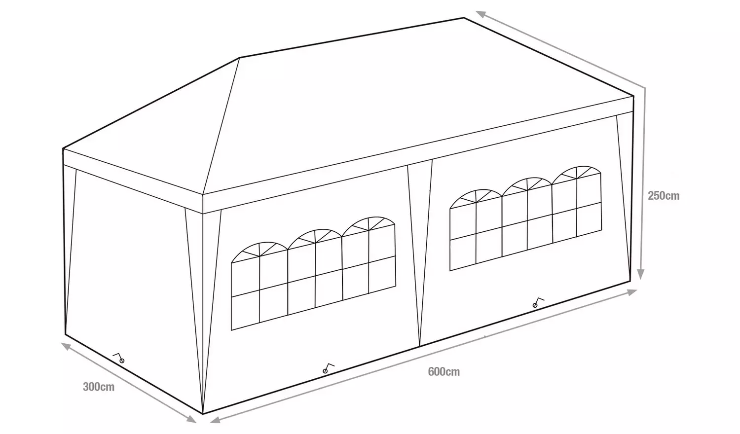 Argos Home 3m x 6m Gazebo with Side Panels