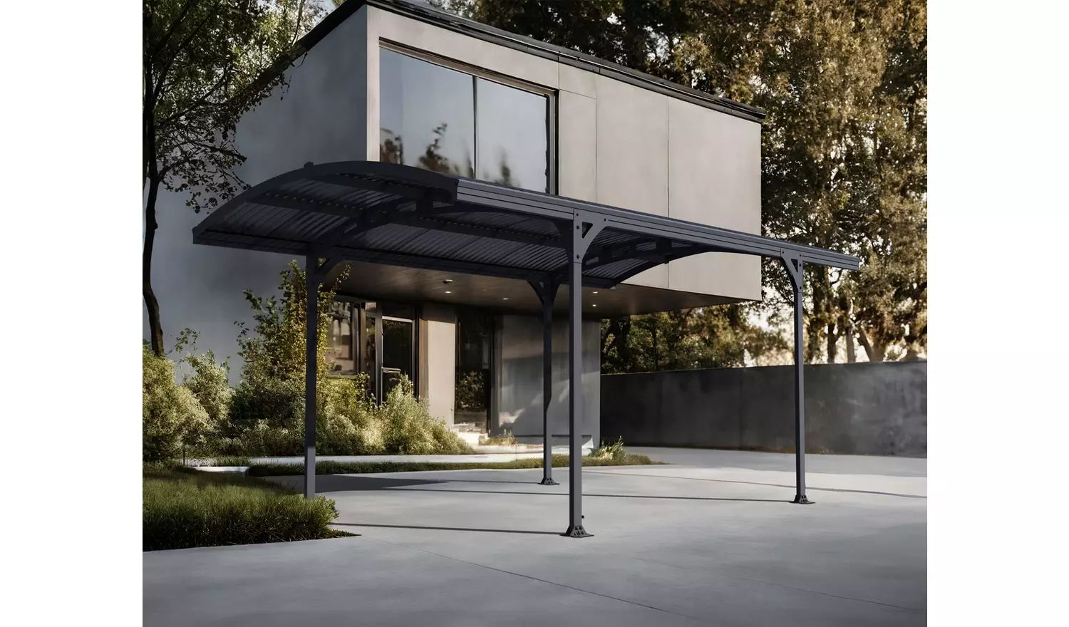 Palram Canopia 5000mm Carport Atlas - Grey Solar Grey