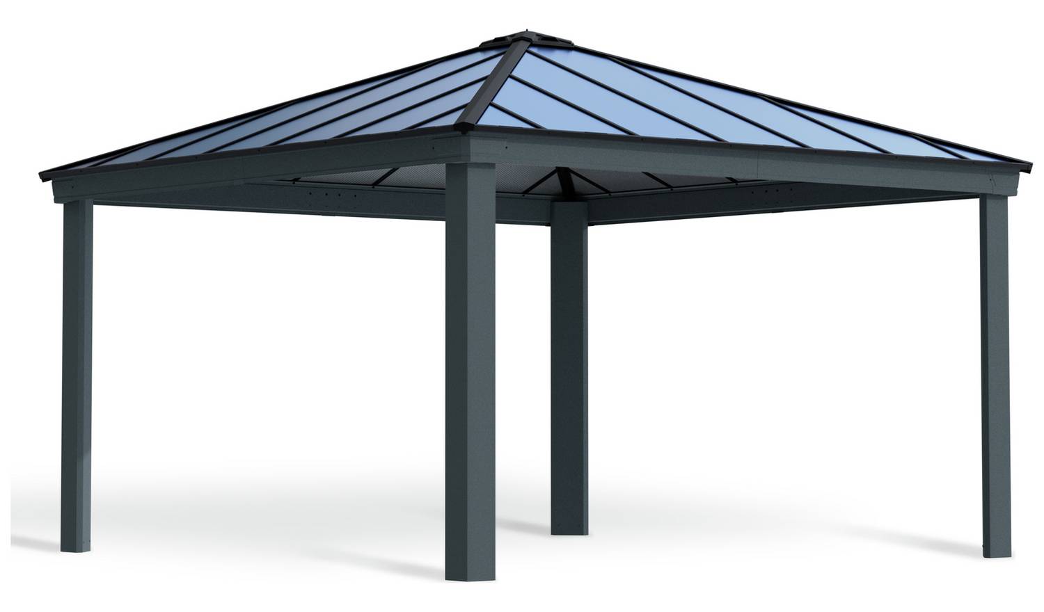 Palram Canopia Dallas Grey Garden Gazebo 14 x 14ft