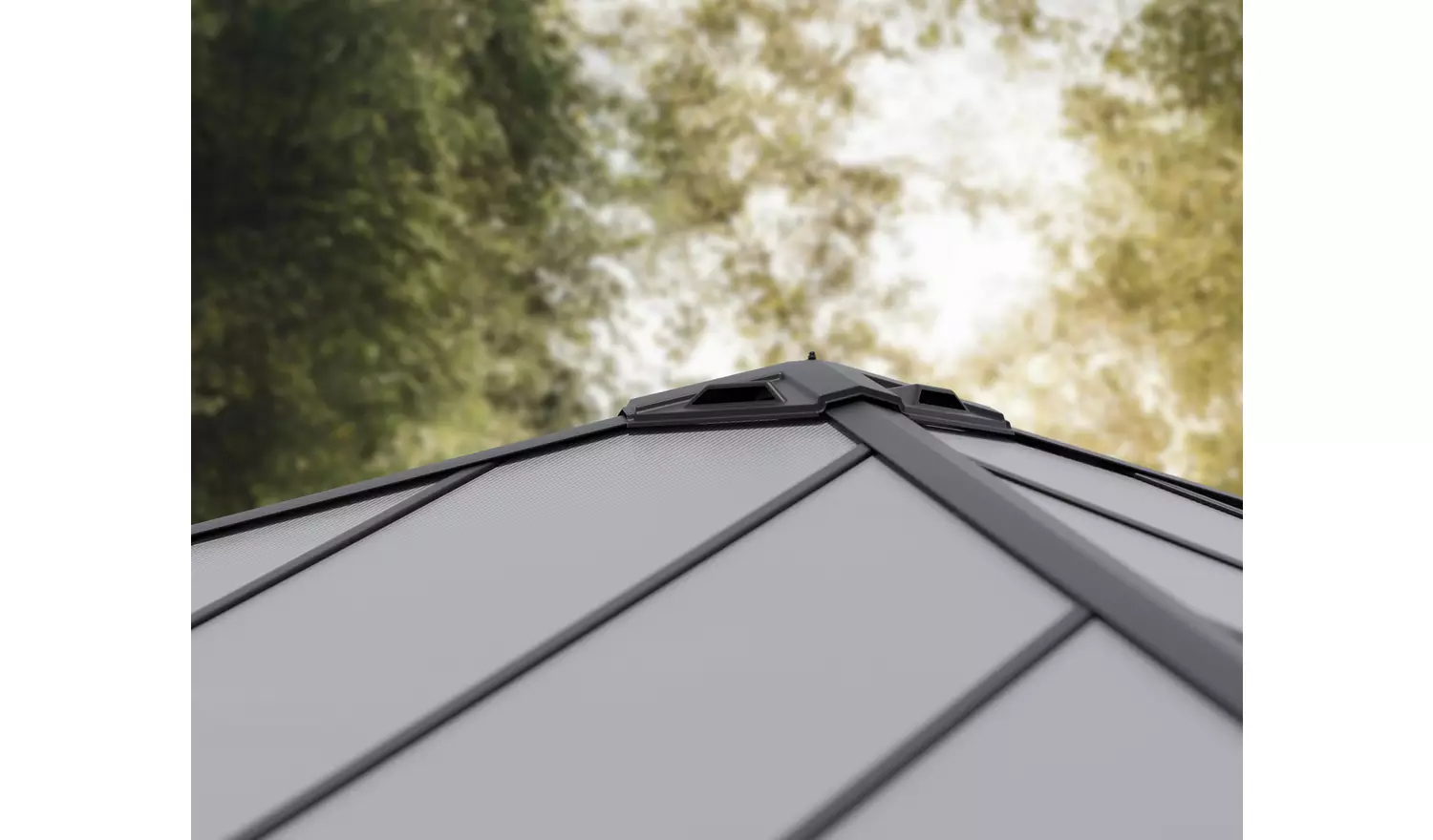 Palram Canopia Dallas Grey Garden Gazebo 14 x 14ft