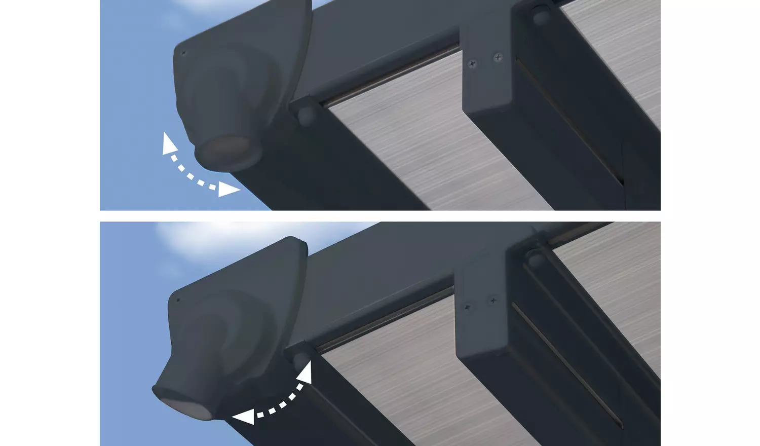 Palram Canopia Feria 4 x 4.25m Patio Cover Grey Clear