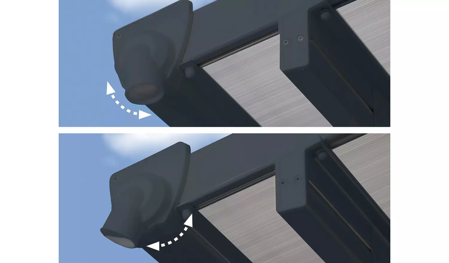 Palram Canopia Feria 4 x 6.06m Patio Cover Grey Clear