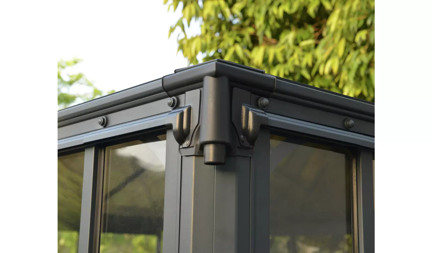Palram Canopia Ledro 3600mm Square Grey Garden Gazebo
