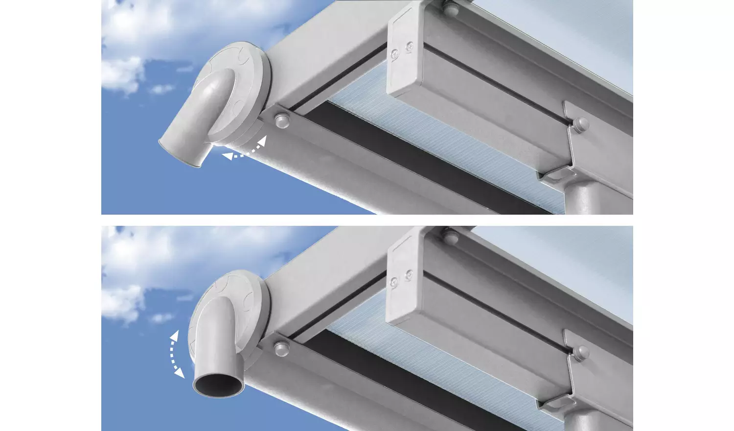 Palram Canopia Olympia 3 x 5.46m Patio Cover White Clear