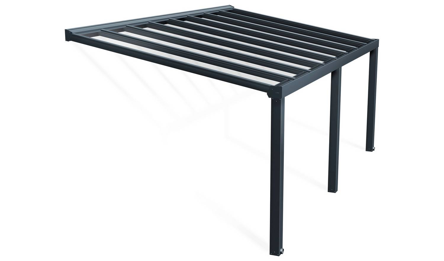 Palram Canopia Stockholm 3.4 x 5.9m Patio Cover Grey Clear