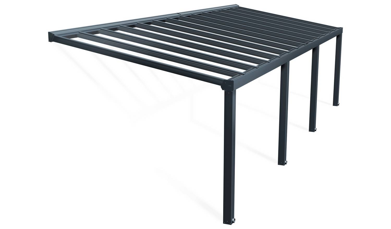 Palram Canopia Stockholm 3.4 x 9.5m Patio Cover Grey Clear