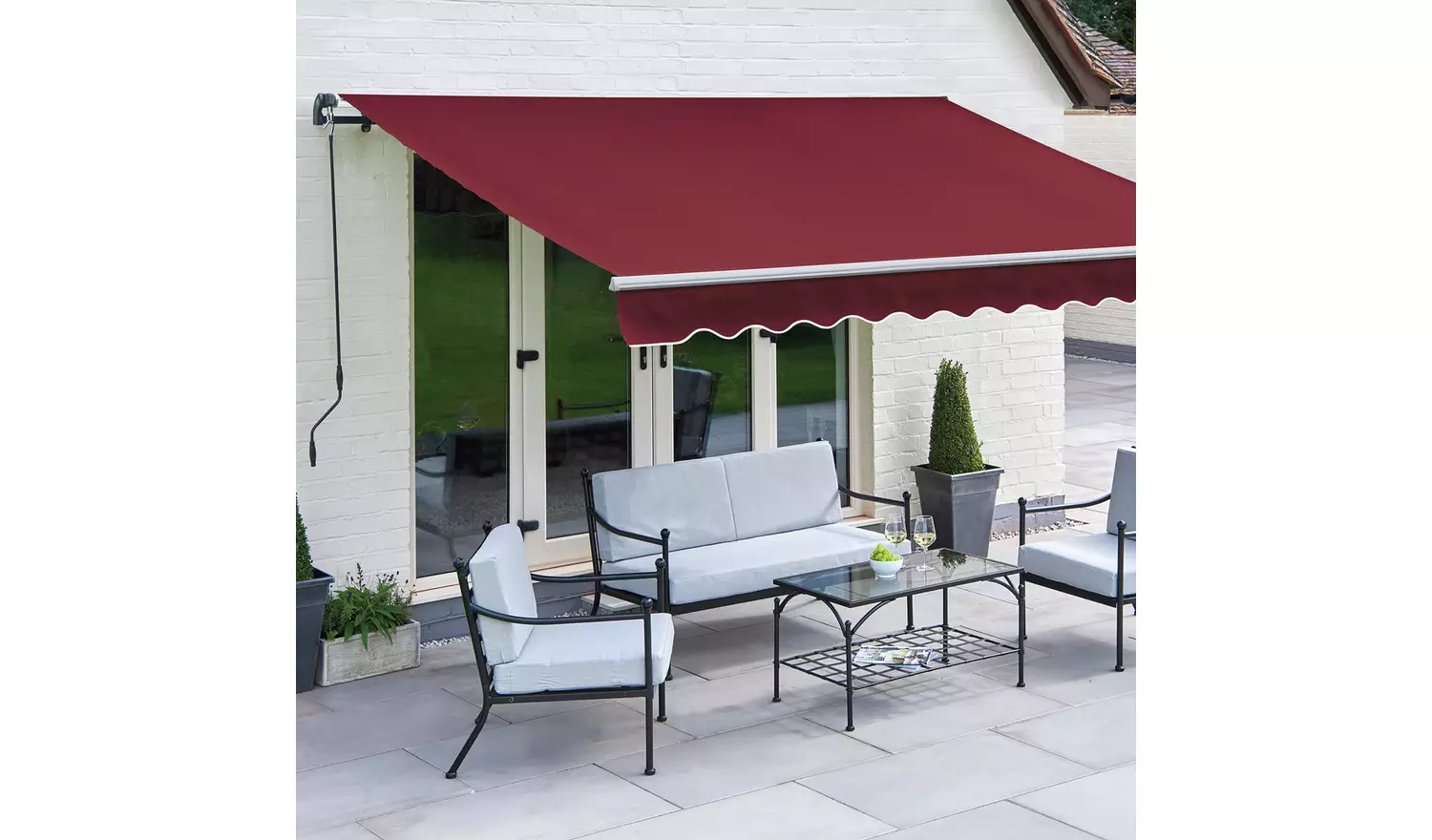 Greenhurst Royal Red Garden Awning - 3.5m