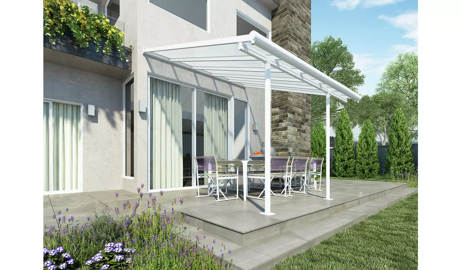 Palram - Canopia Sierra 3 x 3.05m Patio Cover - White