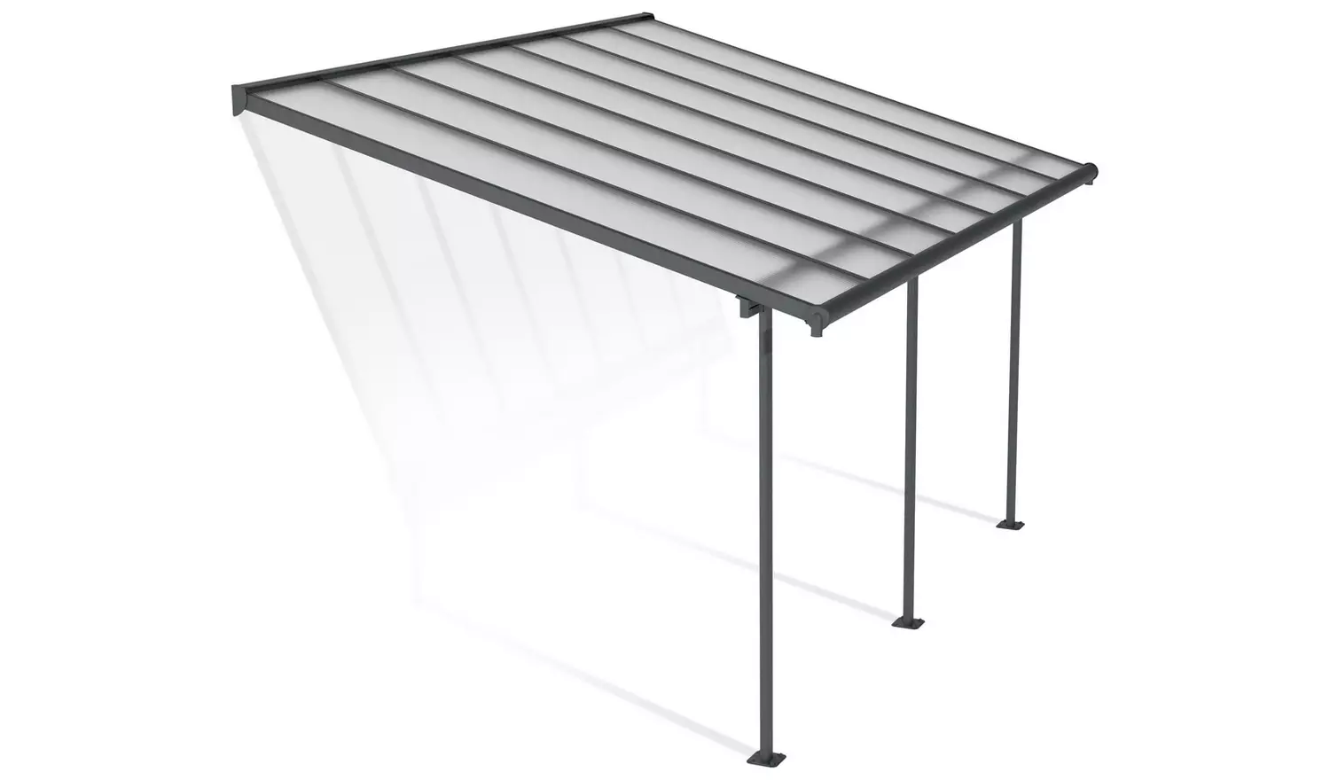 Palram – Canopia Sierra 3 x 4.25m Patio Cover - Grey Clear