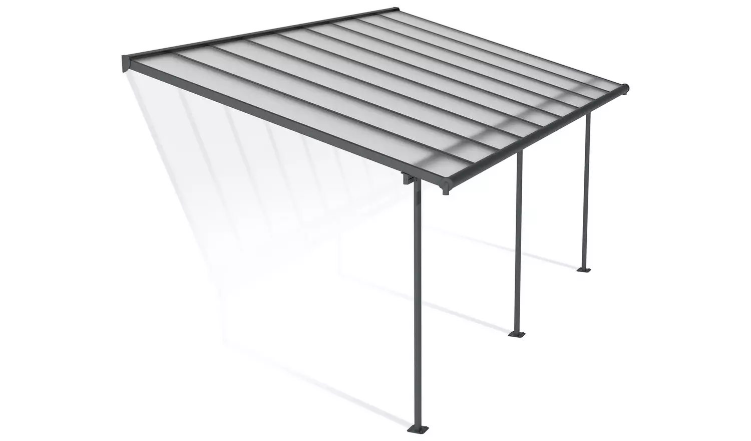 Palram – Canopia Sierra 3 x 5.46m Patio Cover - Grey Clear